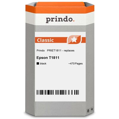 Prindo, Cartouche d'impression, compatible avec Epson 18 (CF) Prindo, Cartouche d'impression, compatible avec Epson 18 (CF)