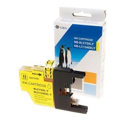 G&G, Cartouche d'impression, kompatibel Ink mit LC-1240Y, NP-B-0LC75Y/1240Y, yellow, 600S (Y) G&G, Cartouche d'impression, kompatibel Ink mit LC-1240Y, NP-B-0LC75Y/1240Y, yellow, 600S (Y)