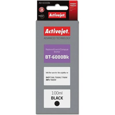 Activejet, Cartouche d'impression, AB-6000Bk - Compatible - Encre à base de colorant - noir - Brother - Brother (CF) Activejet, Cartouche d'impression, AB-6000Bk - Compatible - Encre à base de colorant - noir - Brother - Brother (CF)