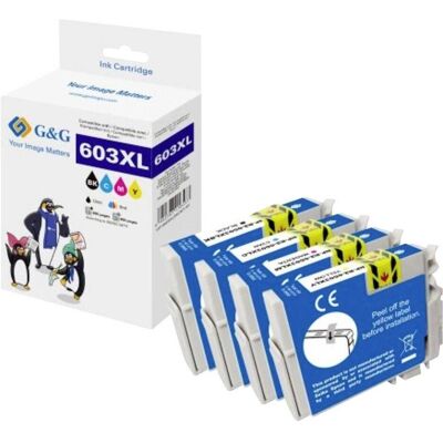 G&G, Cartouche d'impression, XL-Druckerpatronen kompatibel mit Epson 603XL/Multipack (C, CF, M, Y) G&G, Cartouche d'impression, XL-Druckerpatronen kompatibel mit Epson 603XL/Multipack (C, CF, M, Y)
