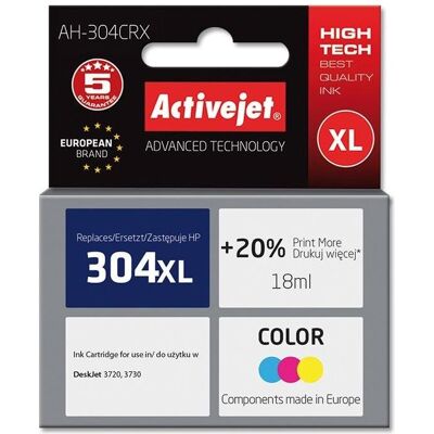 Activejet, Cartouche d'impression, Premium AH-304CRX - 18 ml - taille XL - couleur (cyan, magenta, jaune) (C, M, Y) Activejet, Cartouche d'impression, Premium AH-304CRX - 18 ml - taille XL - couleur (cyan, magenta, jaune) (C, M, Y)
