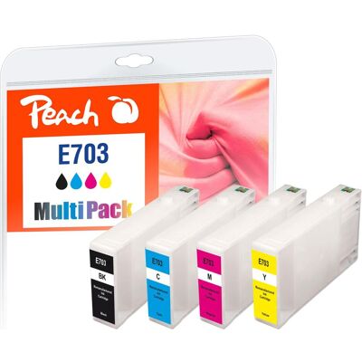 Peach, Cartouche d'impression, Encre Epson No 703 (T7035) 1x BK, C, M, Y (C, CF, M, Y) Peach, Cartouche d'impression, Encre Epson No 703 (T7035) 1x BK, C, M, Y (C, CF, M, Y)