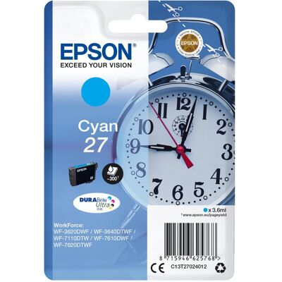 Epson Cartouche d'impression, 27 DuraBrite Ultra (C) Epson Cartouche d'impression, 27 DuraBrite Ultra (C)