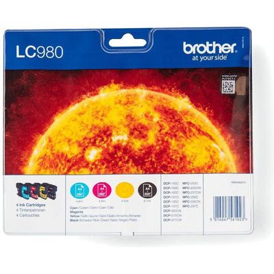 Brother Cartouche d'impression, LC980, Value Pack (C, CF, M, Y) Brother Cartouche d'impression, LC980, Value Pack (C, CF, M, Y)