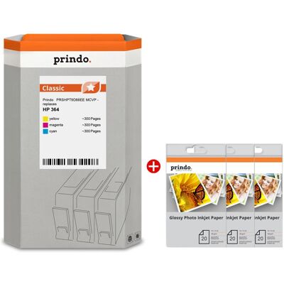 Prindo, Cartouche d'impression, Classic Multipack Cyan / Magenta / Jaune (PRSHPT9D88EE MCVP) Prindo, Cartouche d'impression, Classic Multipack Cyan / Magenta / Jaune (PRSHPT9D88EE MCVP)