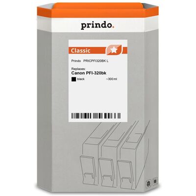 Prindo, Cartouche d'impression, compatible avec Canon PFI-320bk (CF) Prindo, Cartouche d'impression, compatible avec Canon PFI-320bk (CF)