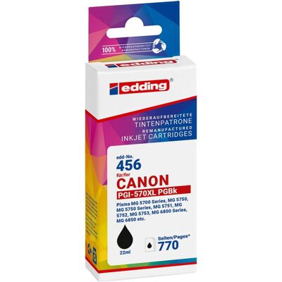 Cartouche d’encre noire edding Canon PGI-570XL - Cartouche d’encre pour imprimante Cartouche d’encre noire edding Canon PGI-570XL - Cartouche d’encre pour imprimante