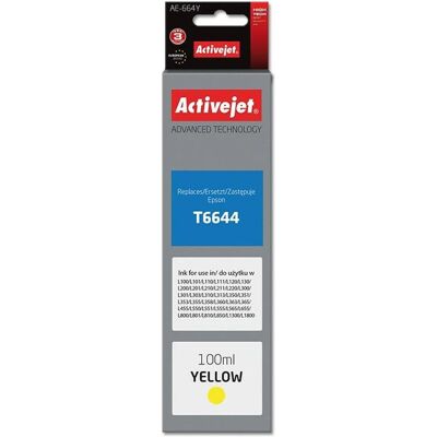 Activejet, Cartouche d'impression, AE-664Y - Compatible - Encre à base de colorant - jaune - Epson - Bloc simple - (Y) Activejet, Cartouche d'impression, AE-664Y - Compatible - Encre à base de colorant - jaune - Epson - Bloc simple - (Y)
