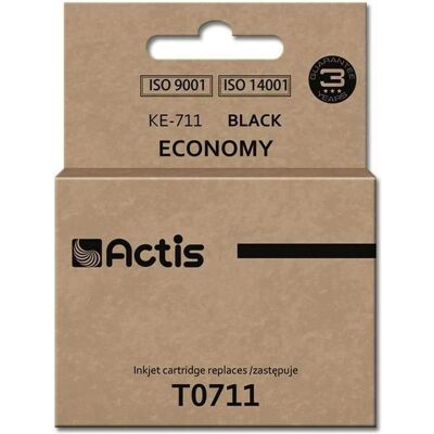 Factis, Cartouche d'impression, KE-711 - Compatible - Encre à base de colorants - Noir - Epson - Paquet unique (CF) Factis, Cartouche d'impression, KE-711 - Compatible - Encre à base de colorants - Noir - Epson - Paquet unique (CF)