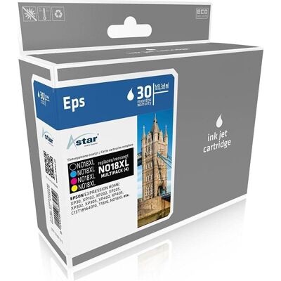 Astar, Cartouche d'impression, Pack de 4 - XL - noir, jaune, cyan, magenta (C, CF, M, Y) Astar, Cartouche d'impression, Pack de 4 - XL - noir, jaune, cyan, magenta (C, CF, M, Y)