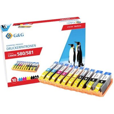 G&G - 1P580-10 - Noir Cyan - Magenta Jaune - Ink cartridge G&G - 1P580-10 - Noir Cyan - Magenta Jaune - Ink cartridge