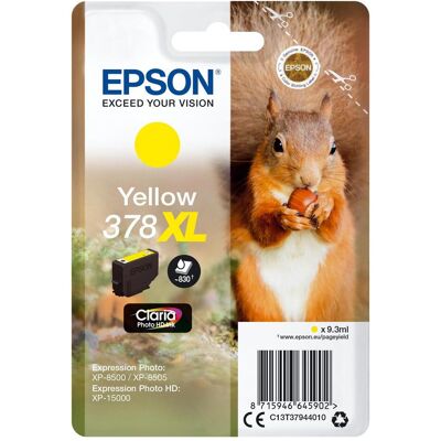 Epson Cartouche d'impression, SINGLEPACK JAUNE 378XL (Y) Epson Cartouche d'impression, SINGLEPACK JAUNE 378XL (Y)