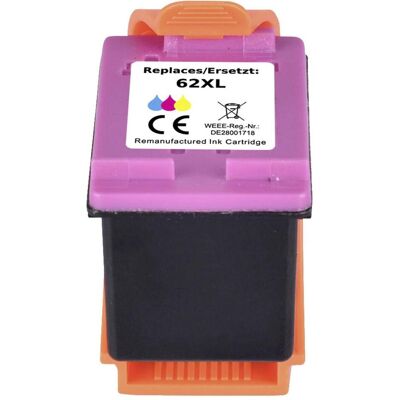 Renkforce, Cartouche d'impression, Encre remplaçant HP 62 XL (C2P07AE) Compatible Cyan, Magenta, Jaune RF-5 (C, M, Y) Renkforce, Cartouche d'impression, Encre remplaçant HP 62 XL (C2P07AE) Compatible Cyan, Magenta, Jaune RF-5 (C, M, Y)
