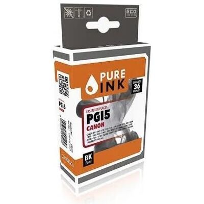 Pure Ink, Cartouche d'impression, CAN5BK PI CANON PGI5BK MP Encre noire rebuilt 505pages Puce 26ml (CF) Pure Ink, Cartouche d'impression, CAN5BK PI CANON PGI5BK MP Encre noire rebuilt 505pages Puce 26ml (CF)