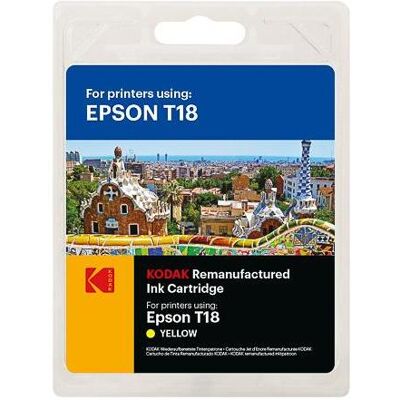 Kodak Cartouche d'impression, SUPPLIES 185E018004 EPSON XP Encre jaune rebuilt T1804 230 pages blister 12ml (Y) Kodak Cartouche d'impression, SUPPLIES 185E018004 EPSON XP Encre jaune rebuilt T1804 230 pages blister 12ml (Y)