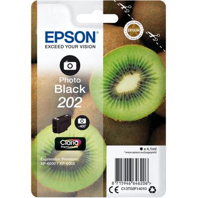 Epson Cartouche d'impression, Paquet Unique Photo Noir 202 (PBK) Epson Cartouche d'impression, Paquet Unique Photo Noir 202 (PBK)