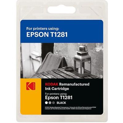 Kodak Cartouche d'impression, Supplies 185E012801 Encre 190 pages 5,9ml noir compatible avec Epson SX125 compatible avec C13T1 (CF) Kodak Cartouche d'impression, Supplies 185E012801 Encre 190 pages 5,9ml noir compatible avec Epson SX125 compatible avec C13T1 (CF)