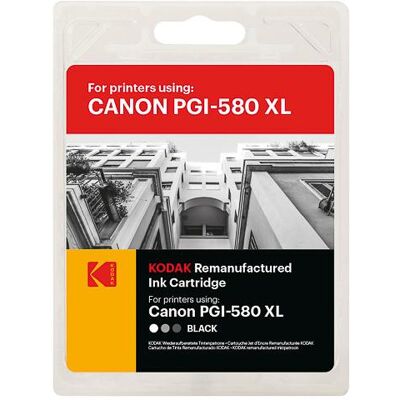 Kodak Cartouche d'impression, PGI-580XLPGBK) Sort 22 ml - Canon (compatible) Kodak Cartouche d'impression, PGI-580XLPGBK) Sort 22 ml - Canon (compatible)