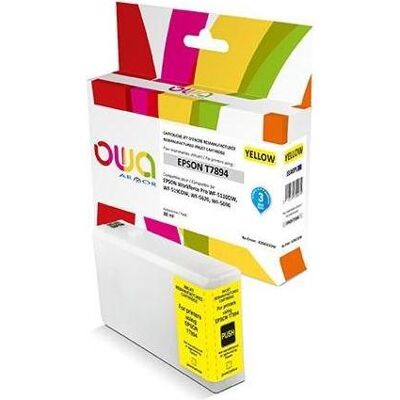 Armor OWA, Cartouche d'impression, OWA Encre compatible Epson T7894 jaune 38ml - Yellow (Y) Armor OWA, Cartouche d'impression, OWA Encre compatible Epson T7894 jaune 38ml - Yellow (Y)