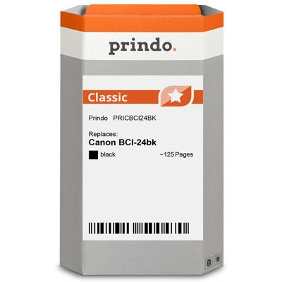 Prindo, Cartouche d'impression, compatible avec Canon BCI-24bk (CF) Prindo, Cartouche d'impression, compatible avec Canon BCI-24bk (CF)