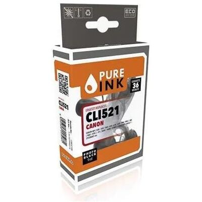 Pure Ink, Cartouche d'impression, CAN521BK PI CANON CLI521BK MP Encre photo blk rebuilt Chip 9ml (CF) Pure Ink, Cartouche d'impression, CAN521BK PI CANON CLI521BK MP Encre photo blk rebuilt Chip 9ml (CF)