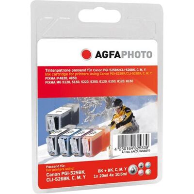 AGFAPHOTO, Cartouche d'impression, Apccli526setd (CF, Color) AGFAPHOTO, Cartouche d'impression, Apccli526setd (CF, Color)