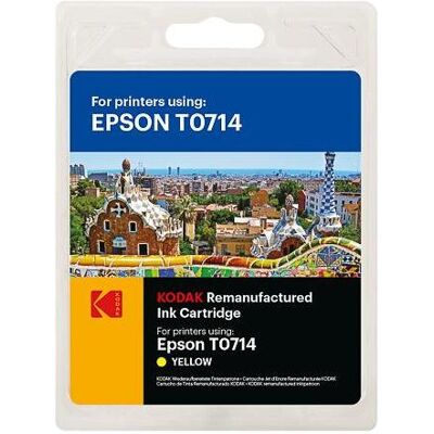 Kodak Cartouche d'impression, SUPPLIES 185E007104 EPSON DX Encre jaune rebuilt T0714 480pages blister 5,5ml Kodak Cartouche d'impression, SUPPLIES 185E007104 EPSON DX Encre jaune rebuilt T0714 480pages blister 5,5ml
