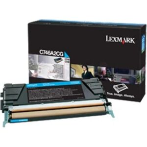 Lexmark Toner, Toner cyan N° orig. C746A3CG (C) Lexmark Toner, Toner cyan N° orig. C746A3CG (C)
