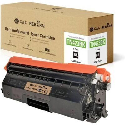 Toner G&G Noir compatible avec Brother TN-423BK - Cartouche d'imprimante Toner G&G Noir compatible avec Brother TN-423BK - Cartouche d'imprimante