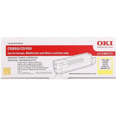 Oki Toner, 43865721 (Y) Oki Toner, 43865721 (Y)