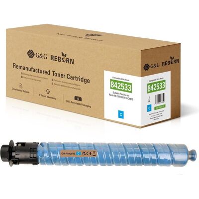 G&G, Toner, Reborn-Toner kompatibel mit Ricoh 842533 C (C) G&G, Toner, Reborn-Toner kompatibel mit Ricoh 842533 C (C)