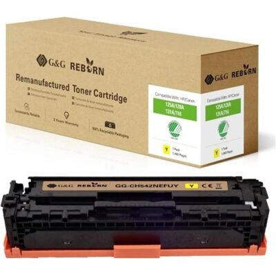 G&G Toner Jaune - 125A, 128A, 131X, 716Y, 731Y - Compatible HP & Canon G&G Toner Jaune - 125A, 128A, 131X, 716Y, 731Y - Compatible HP & Canon