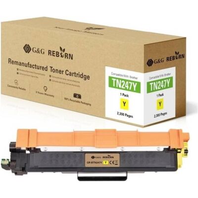 Toner Jaune G&G TN-423Y - Compatible avec Brother - 4000 pages Toner Jaune G&G TN-423Y - Compatible avec Brother - 4000 pages