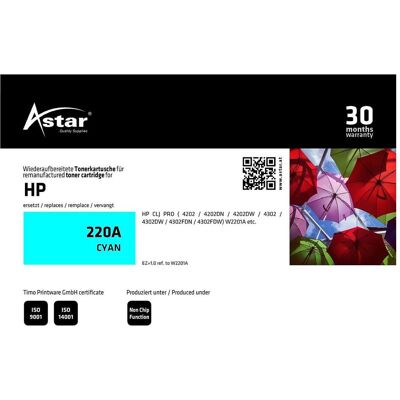 Astar, Toner, AS20382 Cartouche HP 220A CLJ cyan Astar, Toner, AS20382 Cartouche HP 220A CLJ cyan