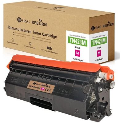 Toner Magenta G&G TN-423M - Recyclable & Écologique Toner Magenta G&G TN-423M - Recyclable & Écologique