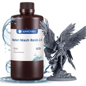 Anycubic Résine de lavage à l'eau 2.0 (Gris, 1000 g), Résine, Gris Anycubic Résine de lavage à l'eau 2.0 (Gris, 1000 g), Résine, Gris