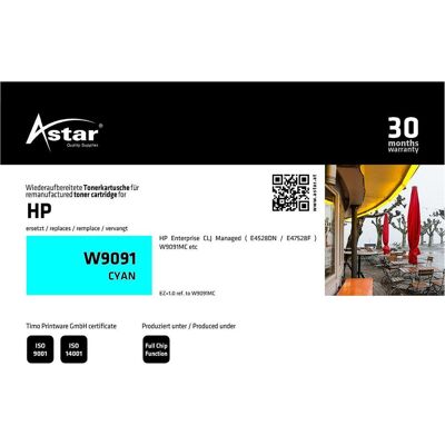 Astar, Toner, AS20440 HP W9091 CLJ géré Astar, Toner, AS20440 HP W9091 CLJ géré