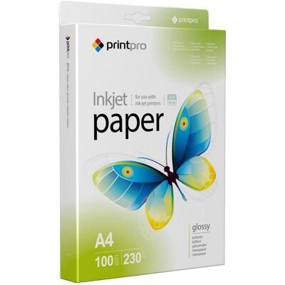 Colorway PGE230100A4 : papier photo A4 brillant (230 g/m², A4, 100 pcs), Papier photo, Blanc Colorway PGE230100A4 : papier photo A4 brillant (230 g/m², A4, 100 pcs), Papier photo, Blanc