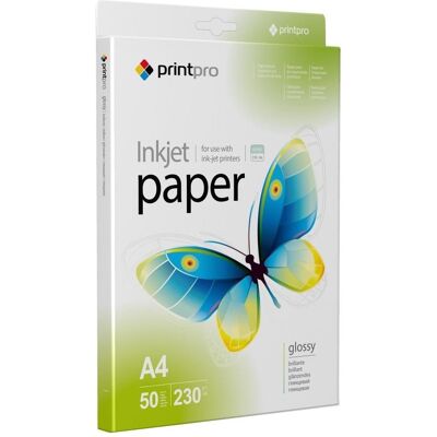 Colorway Papier photo brillant PrintPro A4 230 g/m² (50 feuilles) (230 g/m², A4, 50 pcs), Papier photo, Blanc Colorway Papier photo brillant PrintPro A4 230 g/m² (50 feuilles) (230 g/m², A4, 50 pcs), Papier photo, Blanc