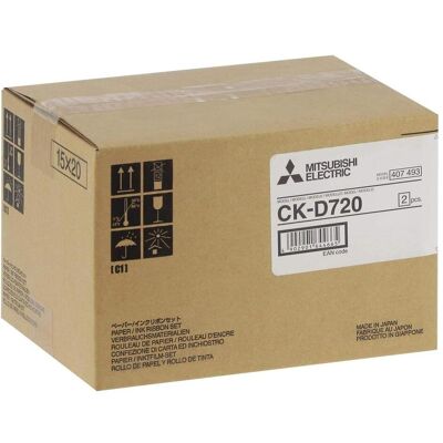 Consommables thermiques MITSUBISHI CK-D720 - 15x20cm, 10x15cm, 400/200 impressions Consommables thermiques MITSUBISHI CK-D720 - 15x20cm, 10x15cm, 400/200 impressions