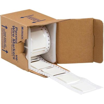 Brady, Rouleau d’étiquettes, LSZH-2000-2-WT, B-7641, Gaine thermorétractable Permasle 2:1, Blanc, 50.80 x 80.40 mm, Low Smoke Brady, Rouleau d’étiquettes, LSZH-2000-2-WT, B-7641, Gaine thermorétractable Permasle 2:1, Blanc, 50.80 x 80.40 mm, Low Smoke