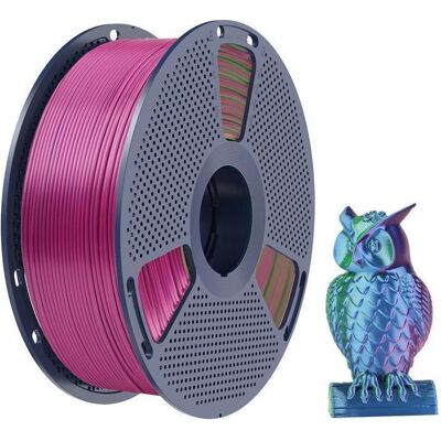 Sunlu PLA+ Seidenfilament in drei Farben (blau-grün-lila) (PLA, 1000 g, 1.75 mm), Filament 3D, Bleu, Vert, Violet Sunlu PLA+ Seidenfilament in drei Farben (blau-grün-lila) (PLA, 1000 g, 1.75 mm), Filament 3D, Bleu, Vert, Violet