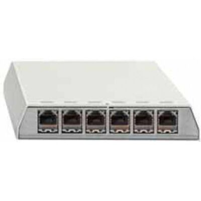 Wilhelm Rutenbeck 6 Ports Cat6 Patch Panel - Montage mural & rail DIN Wilhelm Rutenbeck 6 Ports Cat6 Patch Panel - Montage mural & rail DIN