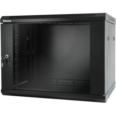 Televes Armoire de montage TELE (8 HE, Rack 19 pouces), Armoire serveur, Noir Televes Armoire de montage TELE (8 HE, Rack 19 pouces), Armoire serveur, Noir