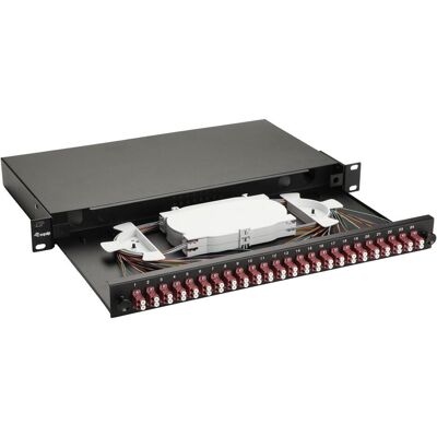Equip LWL-Spleisskasten 24-Port LC-Duplex OM4 1U komplett sw, Serveur : accessoires, Noir Equip LWL-Spleisskasten 24-Port LC-Duplex OM4 1U komplett sw, Serveur : accessoires, Noir