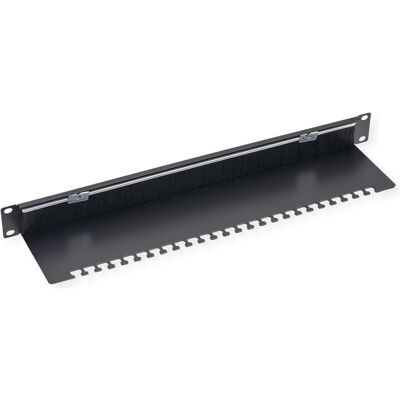 Value 19"-Kabeldurchführung 1HE Bürste schwarz, inklusive, Armoire serveur : accessoires, Noir Value 19"-Kabeldurchführung 1HE Bürste schwarz, inklusive, Armoire serveur : accessoires, Noir