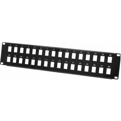 Tecline Rack de modules pour 32 prises de connexion Keystone, 48.30cm (19"), noir Pour la mise en place, Armoire serveur : accessoires, Noir Tecline Rack de modules pour 32 prises de connexion Keystone, 48.30cm (19"), noir Pour la mise en place, Armoire serveur : accessoires, Noir
