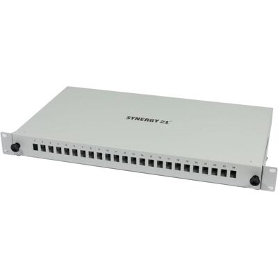 Synergy 21 Panneau de brassage FO pour 24xLC duplex femelles, 19"/1UH, sans connecteurs LC, gris clair, Serveur : accessoires, Gris Synergy 21 Panneau de brassage FO pour 24xLC duplex femelles, 19"/1UH, sans connecteurs LC, gris clair, Serveur : accessoires, Gris