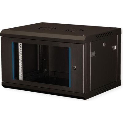 Value 19-Zoll Wandgehäuse 6HE 600x450mm schwarz, Bausatz (6 HE, Rack 19 pouces), Armoire serveur, Noir Value 19-Zoll Wandgehäuse 6HE 600x450mm schwarz, Bausatz (6 HE, Rack 19 pouces), Armoire serveur, Noir