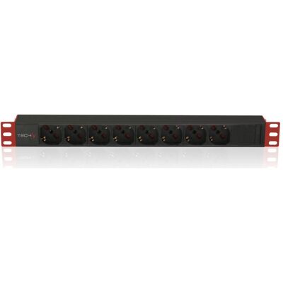 Techly I-CASE STRIP-81V2 Unité de distribution d'alimentation (PDU) 8 sorties CA 1U, Accessoire ASI Techly I-CASE STRIP-81V2 Unité de distribution d'alimentation (PDU) 8 sorties CA 1U, Accessoire ASI